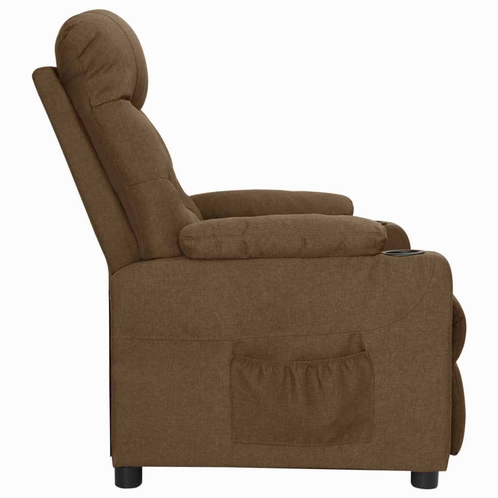 Aufstehsessel Braun Stoff