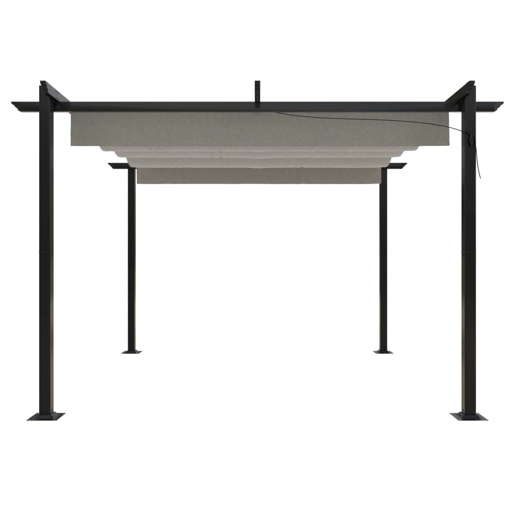 Pavillon avec toit extensible 3x3 m crème