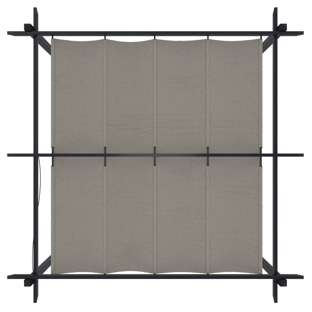 Pavillon avec toit extensible 3x3 m crème