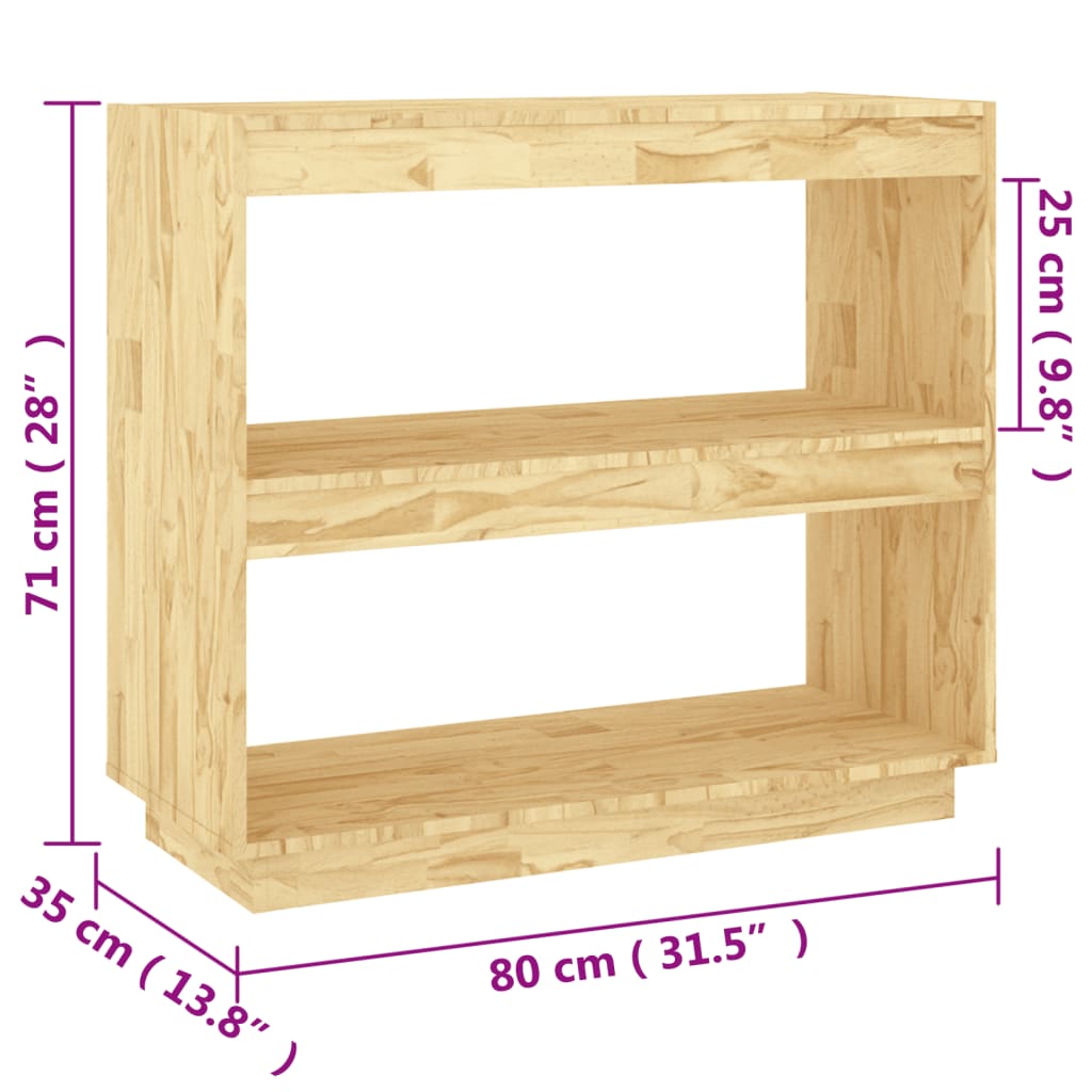 Bookshelf 80x35x71 cm solid pine wood