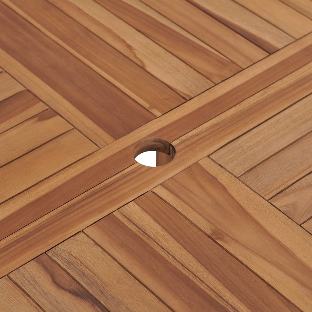 Garden dining table Ø110x75 cm solid teak wood