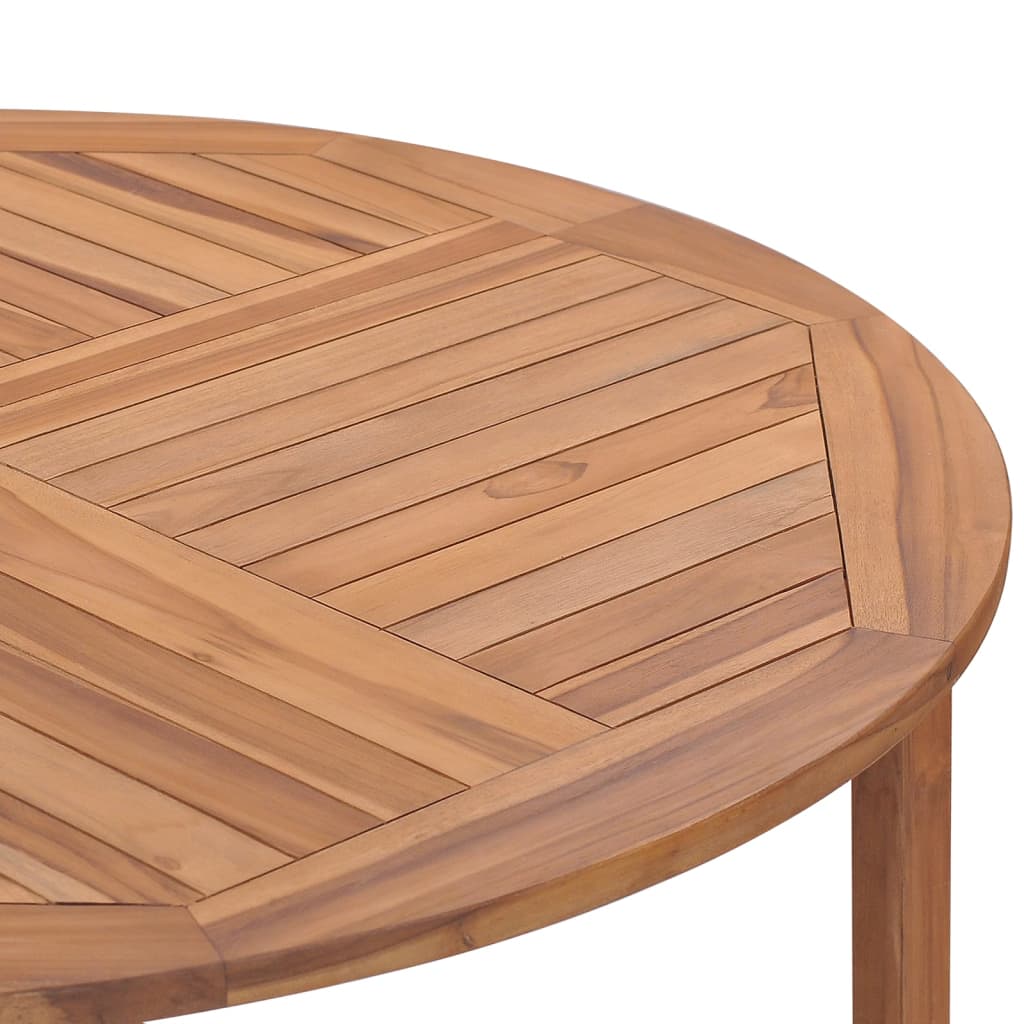 Garden dining table Ø110x75 cm solid teak wood