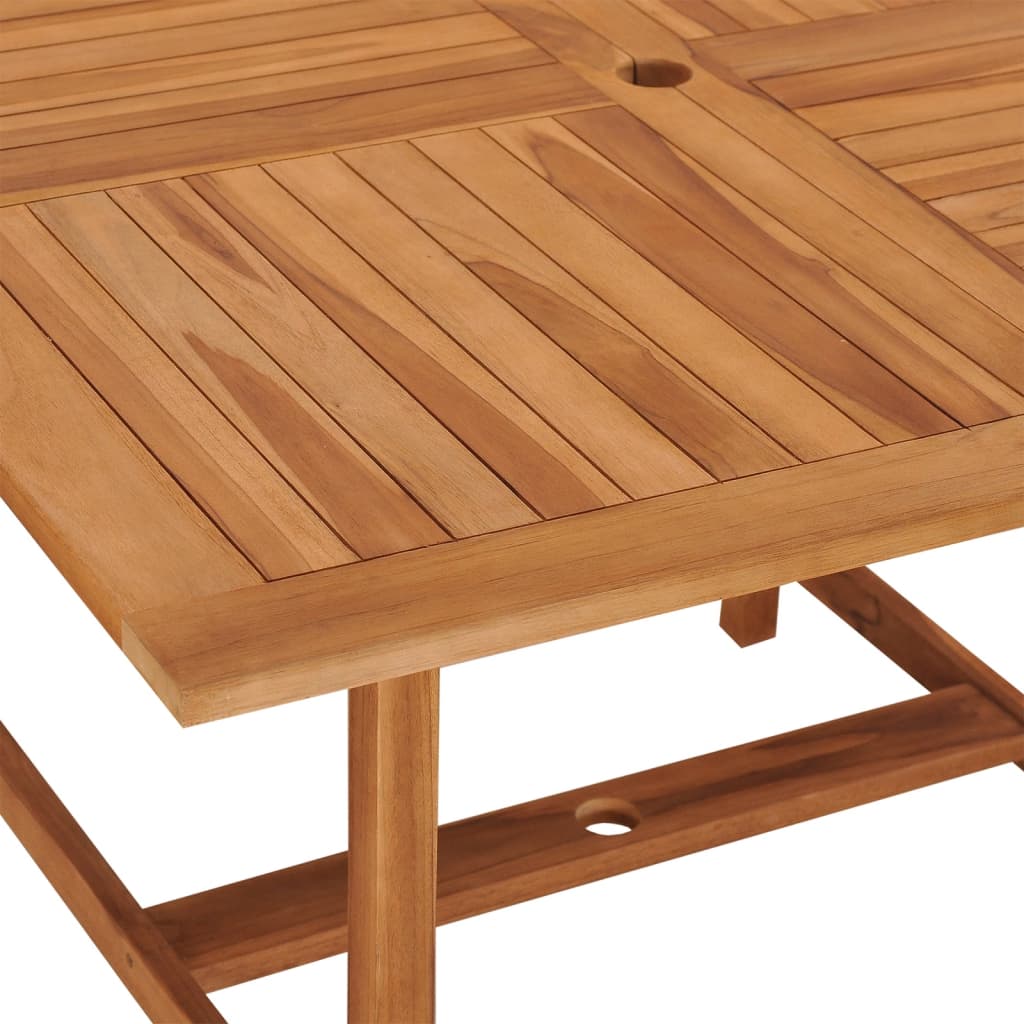 Table à manger de jardin 110x110x75 cm en bois de teck massif