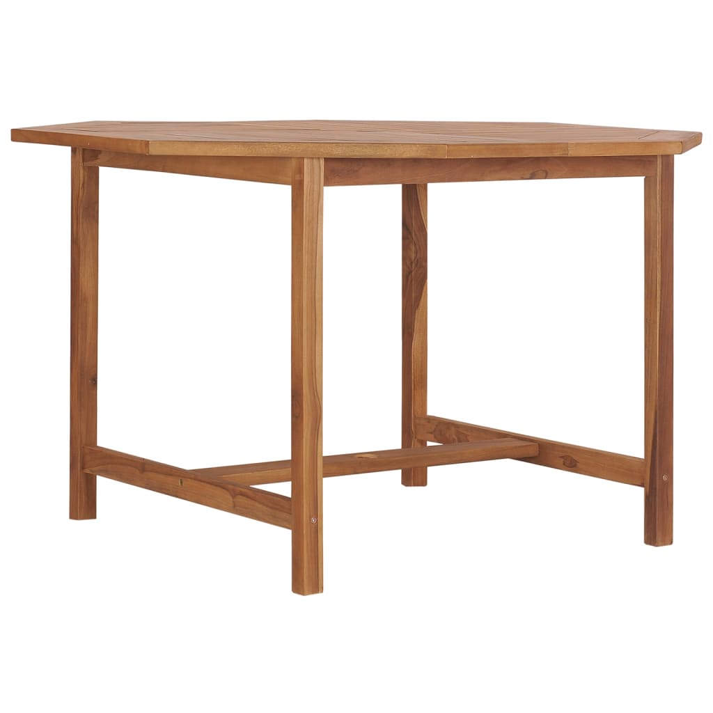 Table à manger de jardin 110x110x75 cm en bois de teck massif