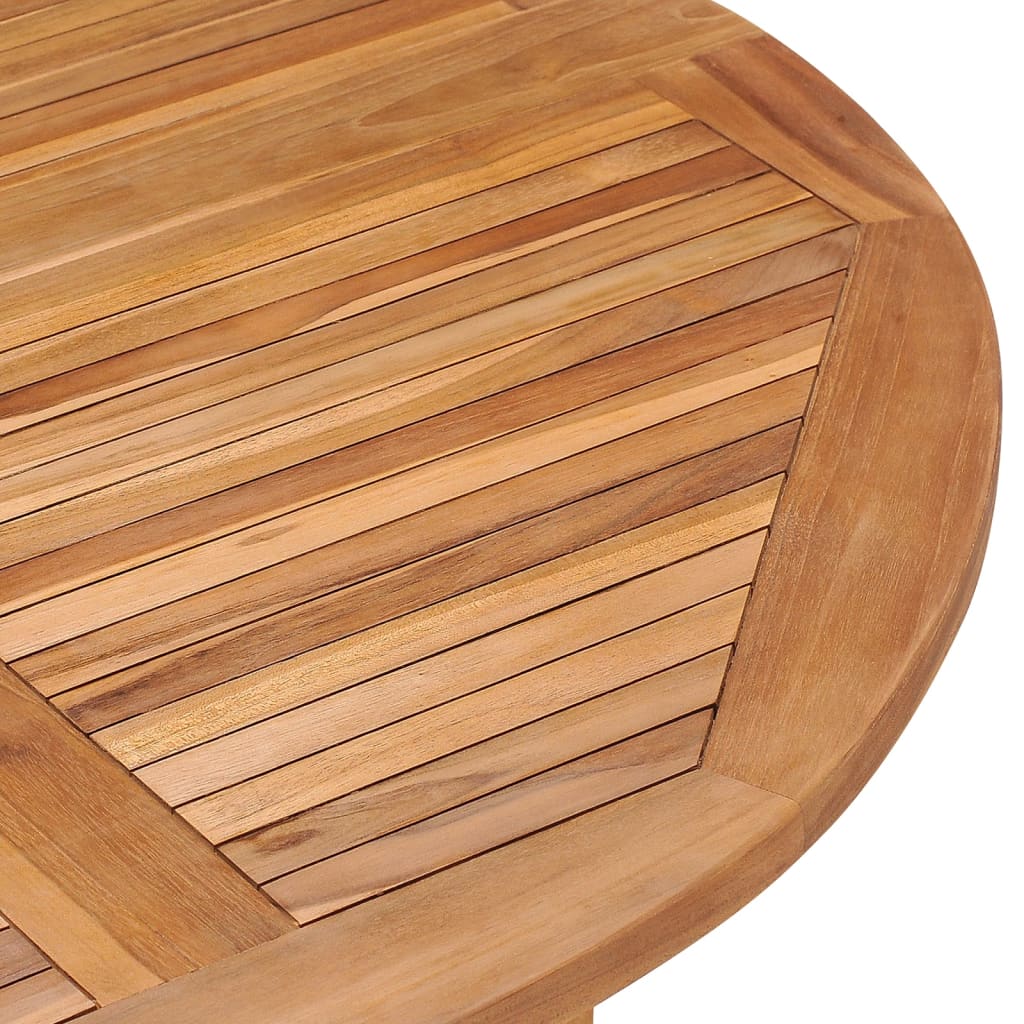 Table à manger de jardin pliable Ø110x75 cm en bois de teck massif