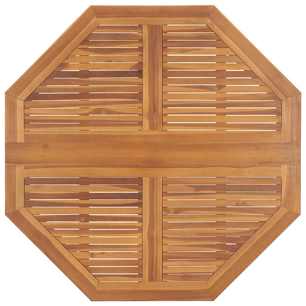 Table à manger de jardin pliable 110x110x75 cm en bois de teck massif