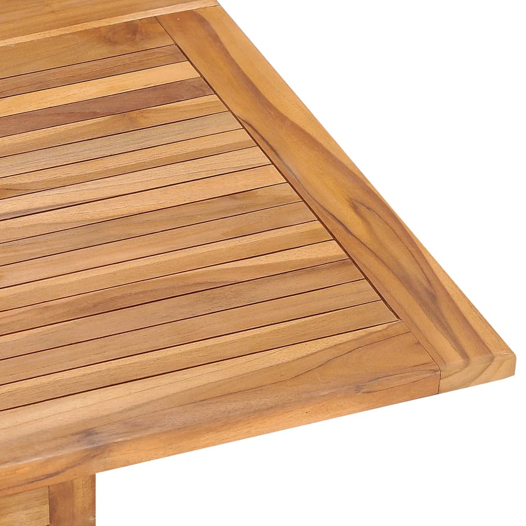 Table à manger de jardin pliable 110x110x75 cm en bois de teck massif
