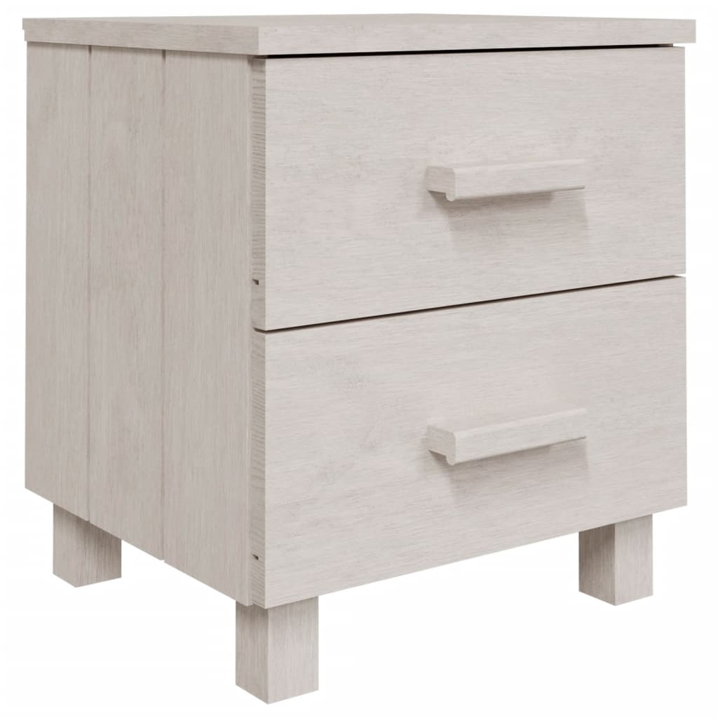 Bedside tables HAMAR 2 pcs. White 40x35x44.5 cm solid wood