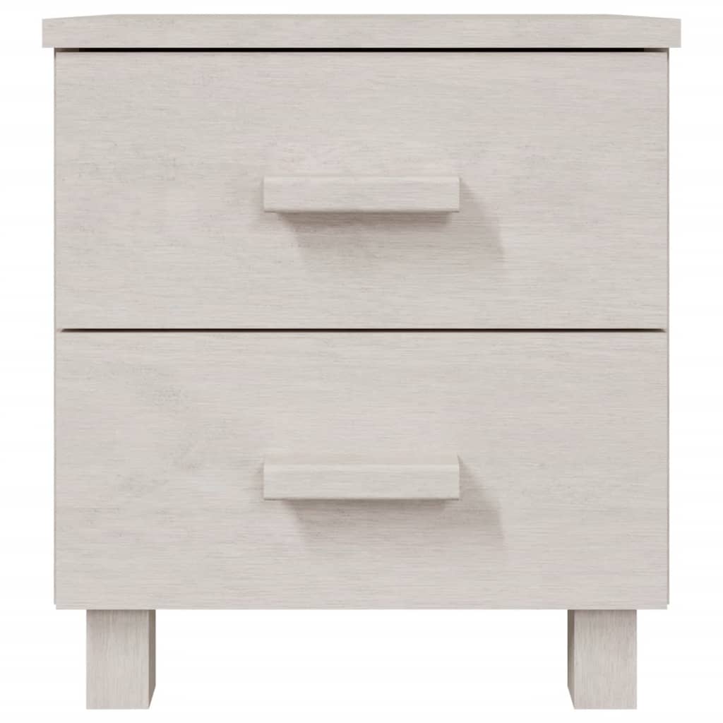 Bedside tables HAMAR 2 pcs. White 40x35x44.5 cm solid wood