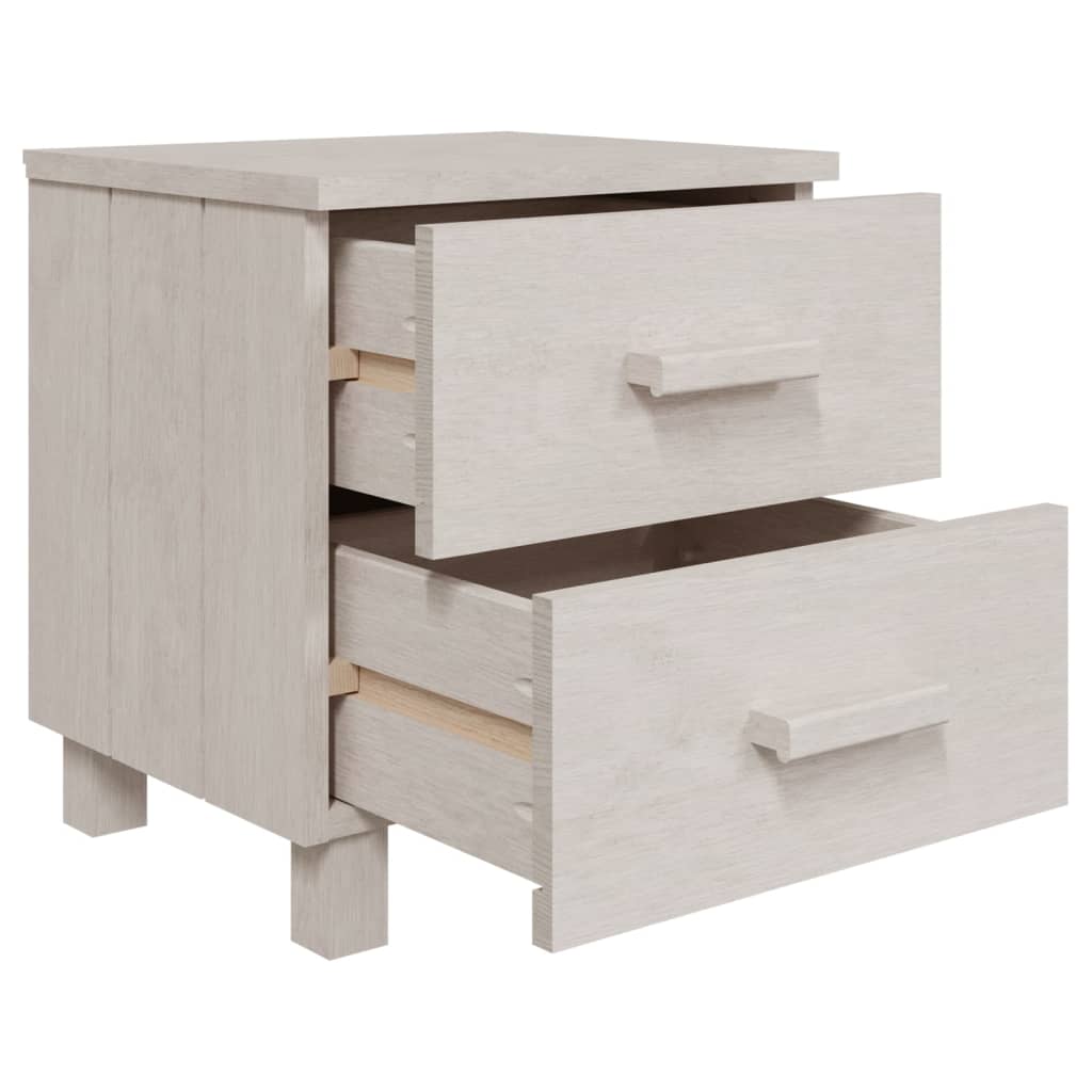 Bedside tables HAMAR 2 pcs. White 40x35x44.5 cm solid wood