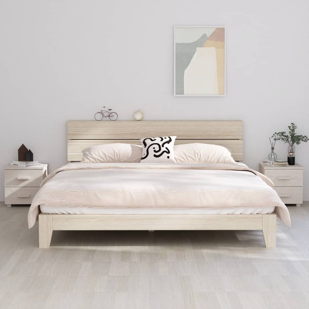 Bedside tables HAMAR 2 pcs. White 40x35x44.5 cm solid wood