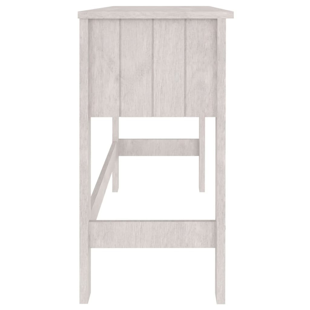 Schreibtisch HAMAR Weiß 110x40x75 cm Massivholz Kiefer