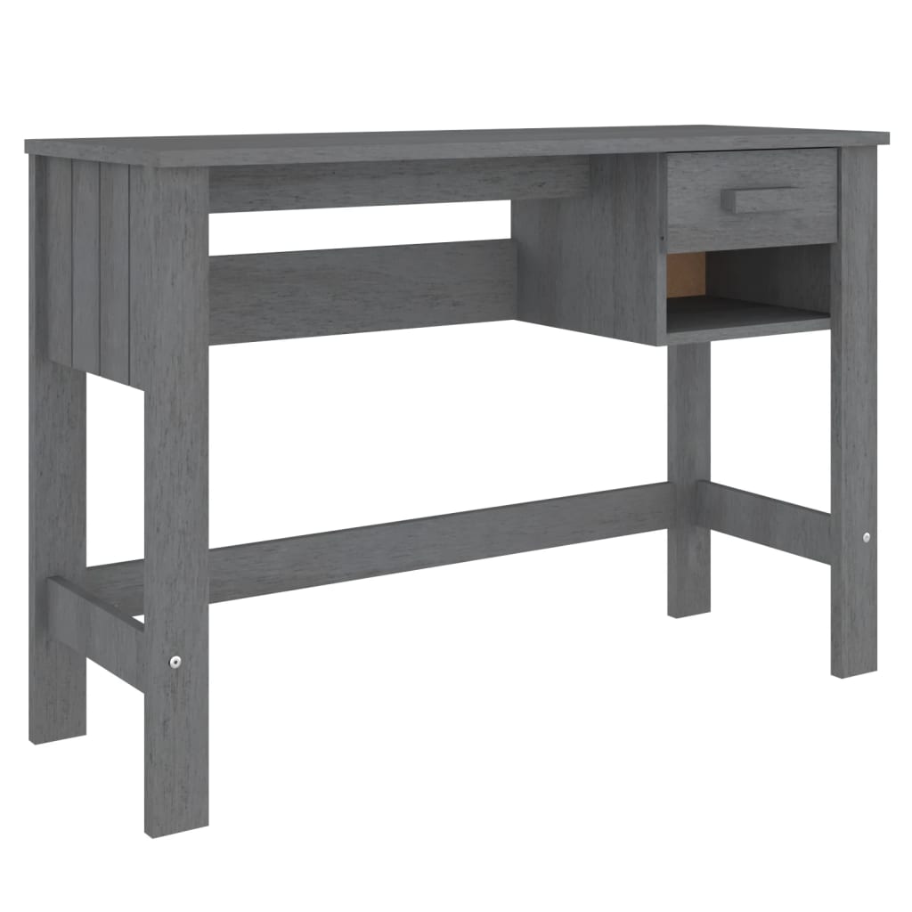 Bureau HAMAR gris foncé 110x40x75 cm pin massif