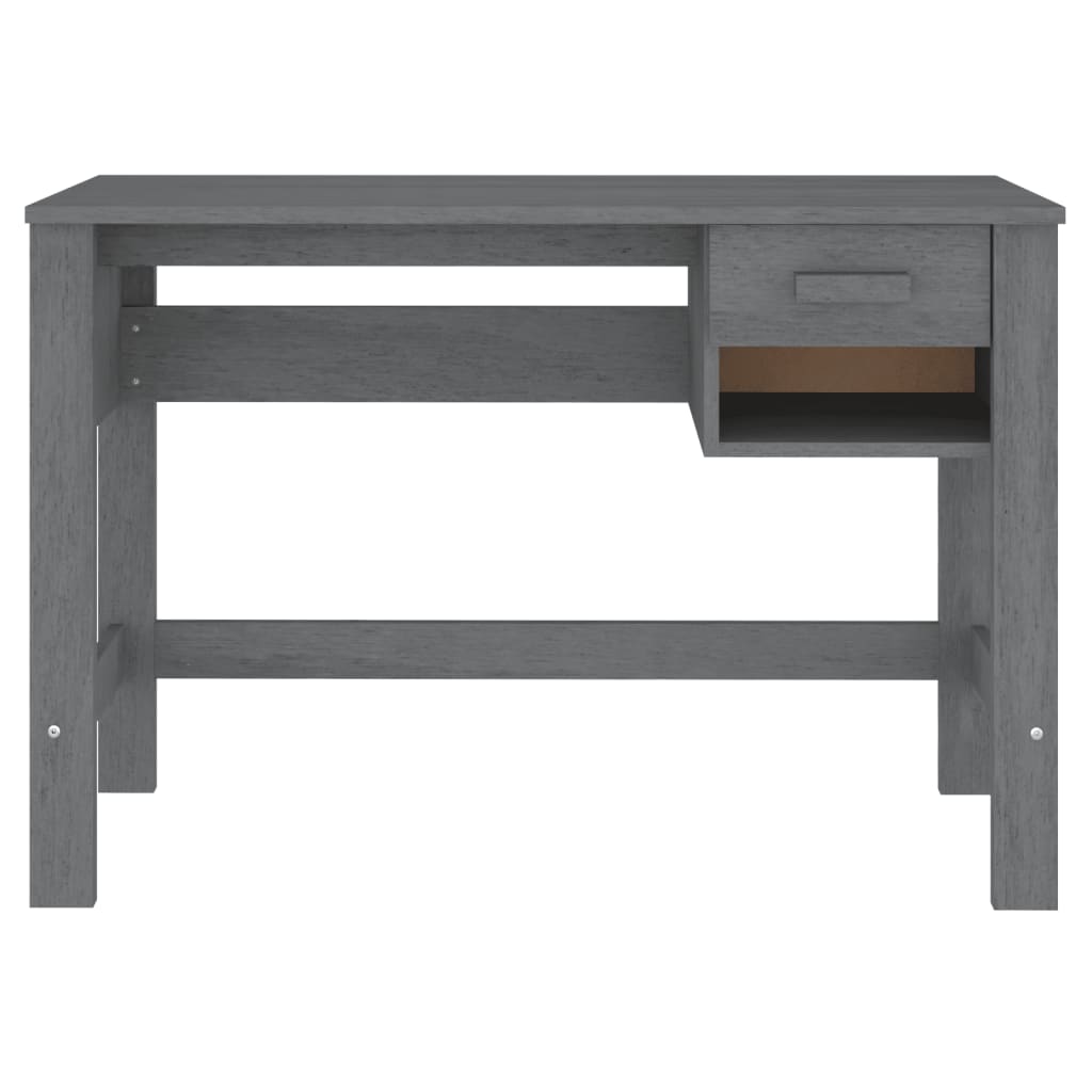Bureau HAMAR gris foncé 110x40x75 cm pin massif