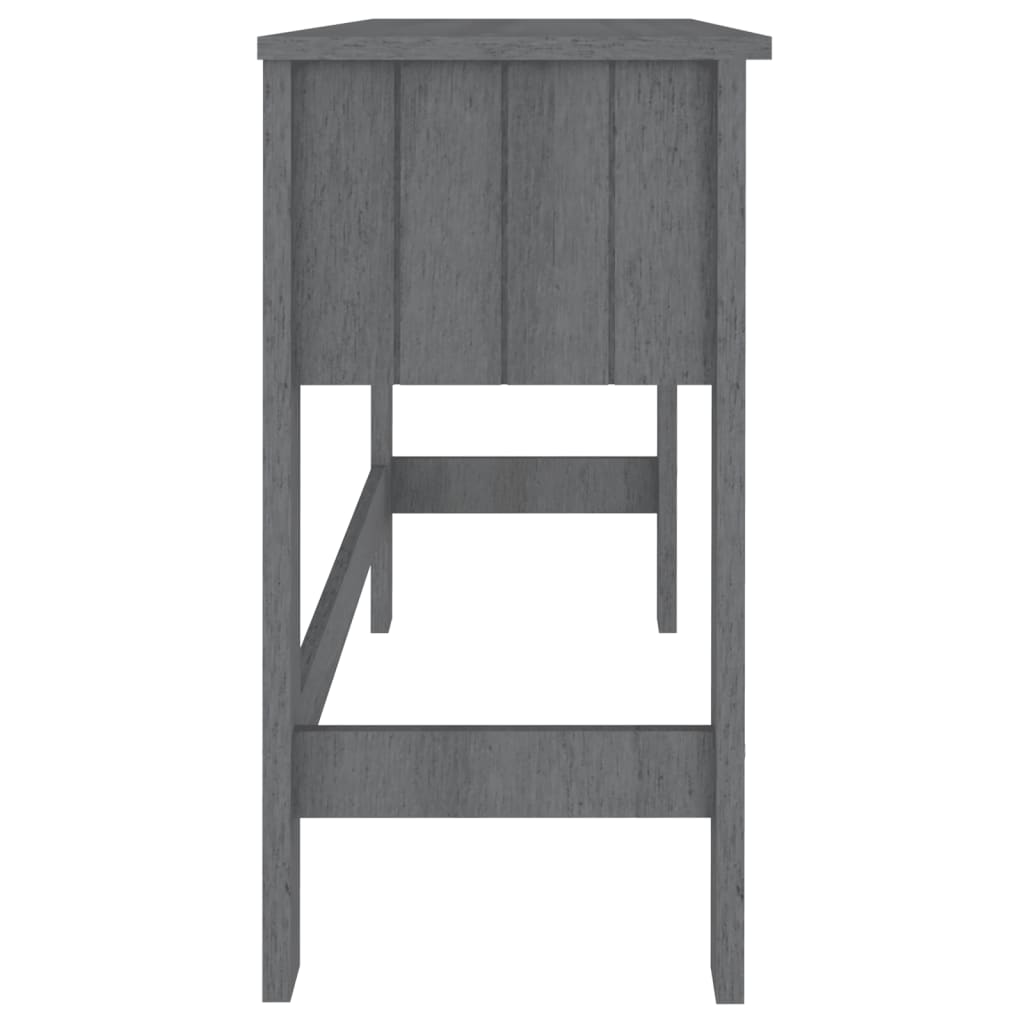 Bureau HAMAR gris foncé 110x40x75 cm pin massif