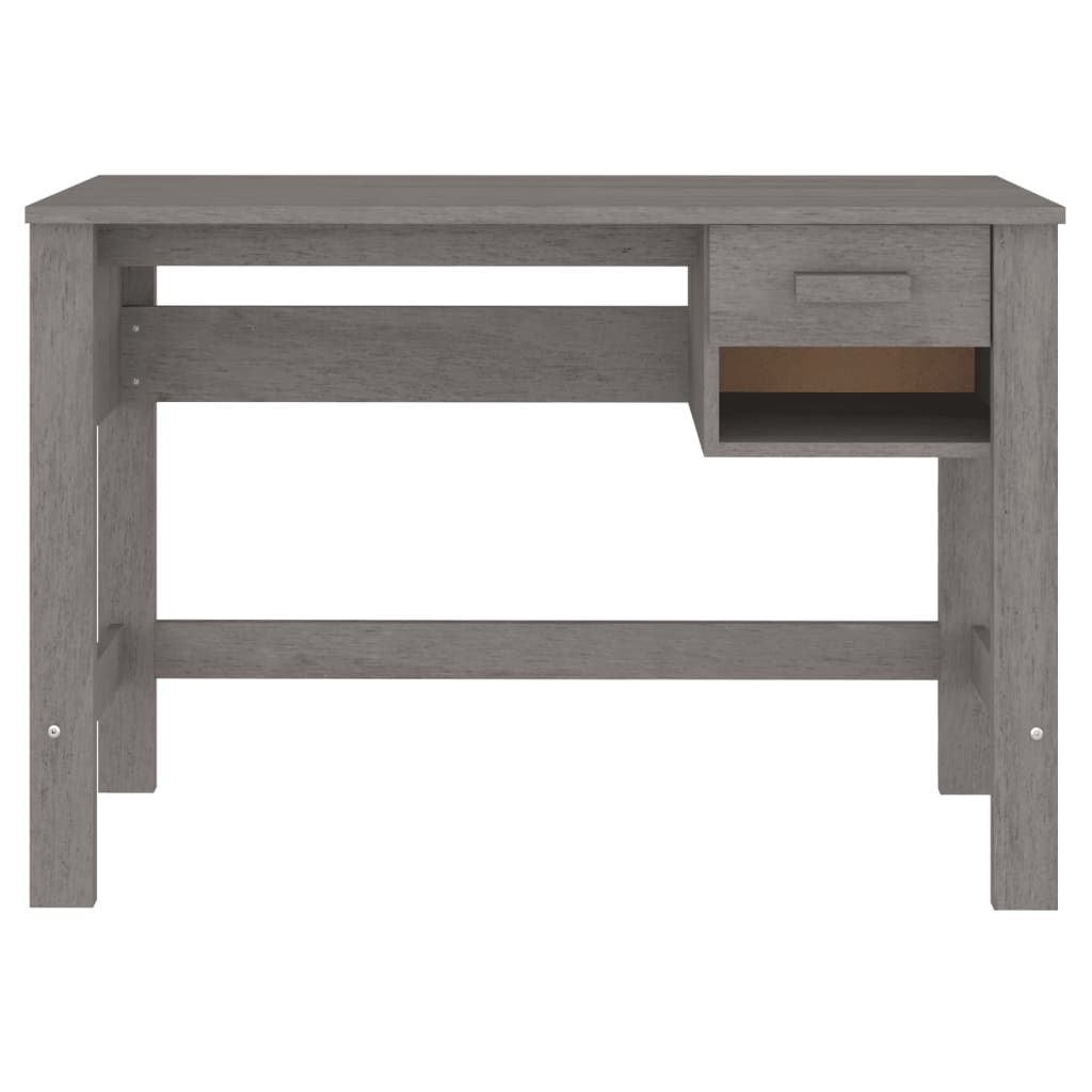 Desk HAMAR light grey 110x40x75 cm solid pine wood