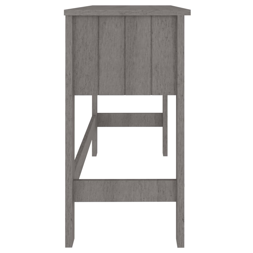 Desk HAMAR light grey 110x40x75 cm solid pine wood
