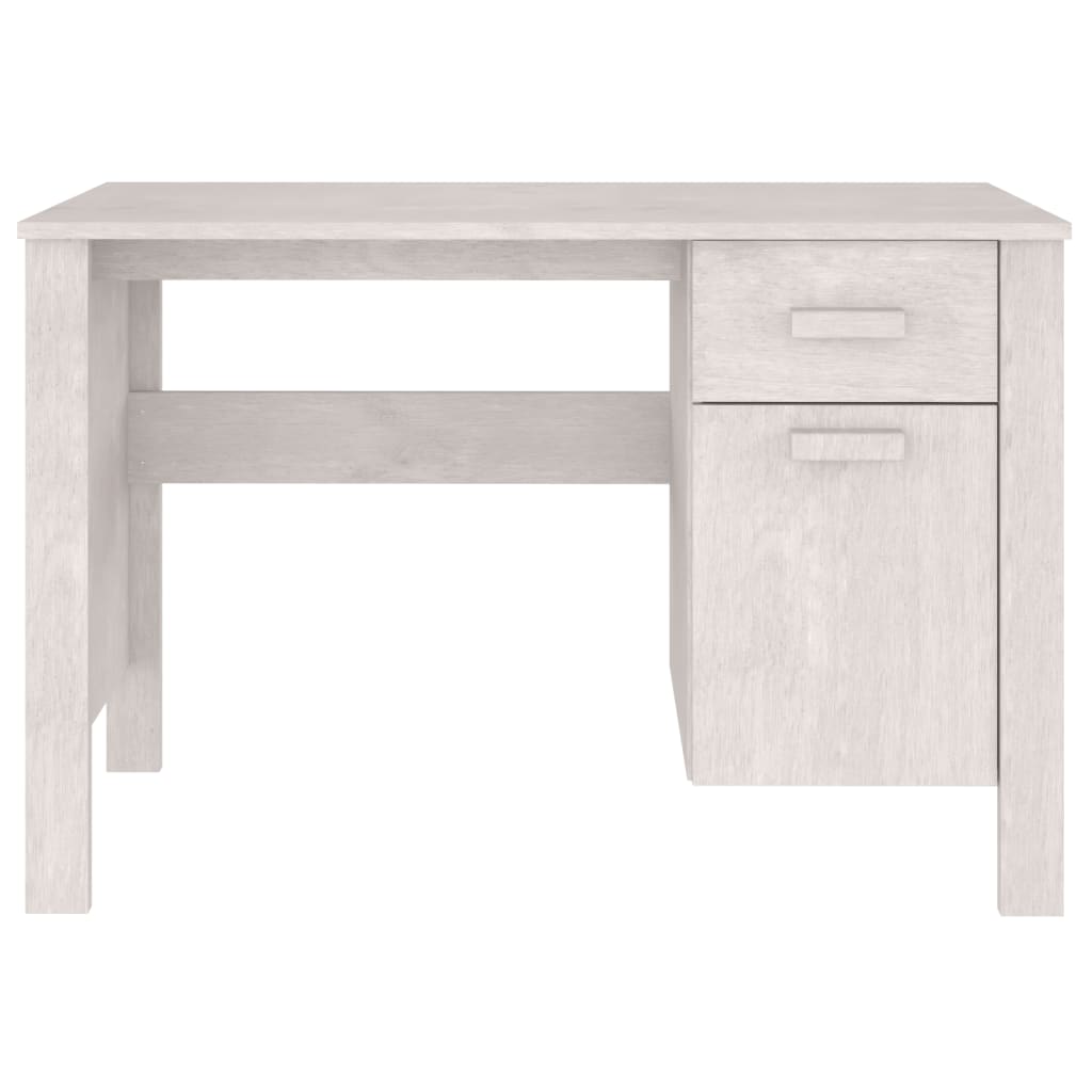 Bureau HAMAR Blanc 113x50x75 cm pin massif