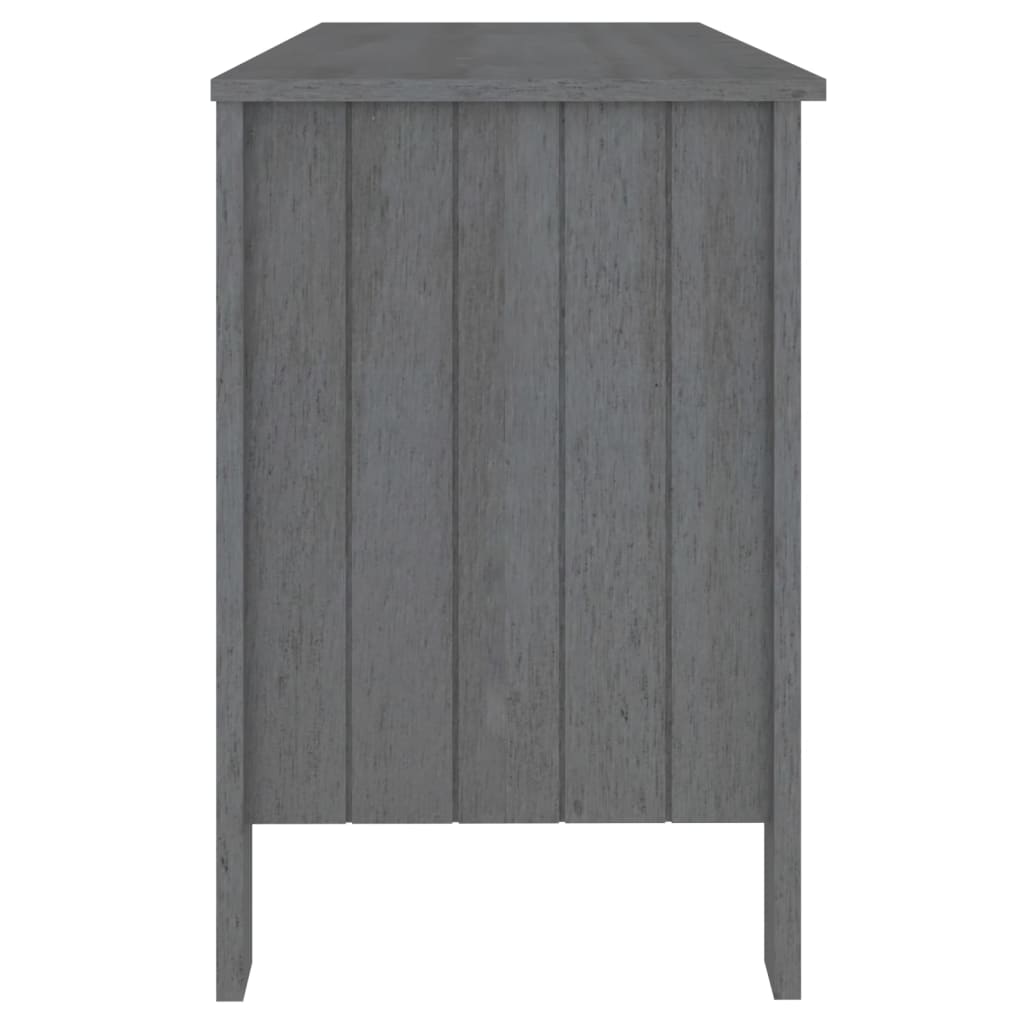 Bureau HAMAR gris foncé 113x50x75 cm bois de pin massif