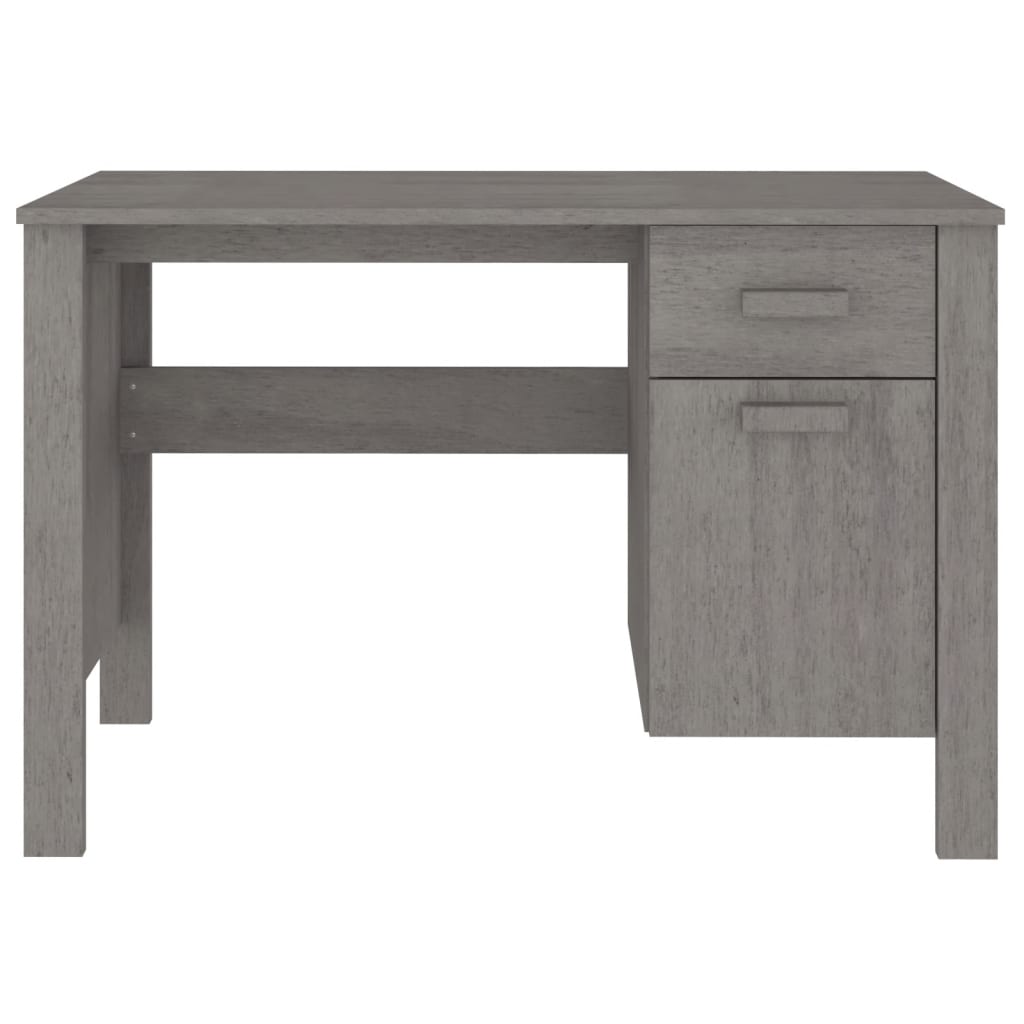 Desk HAMAR light grey 113x50x75 cm solid pine wood