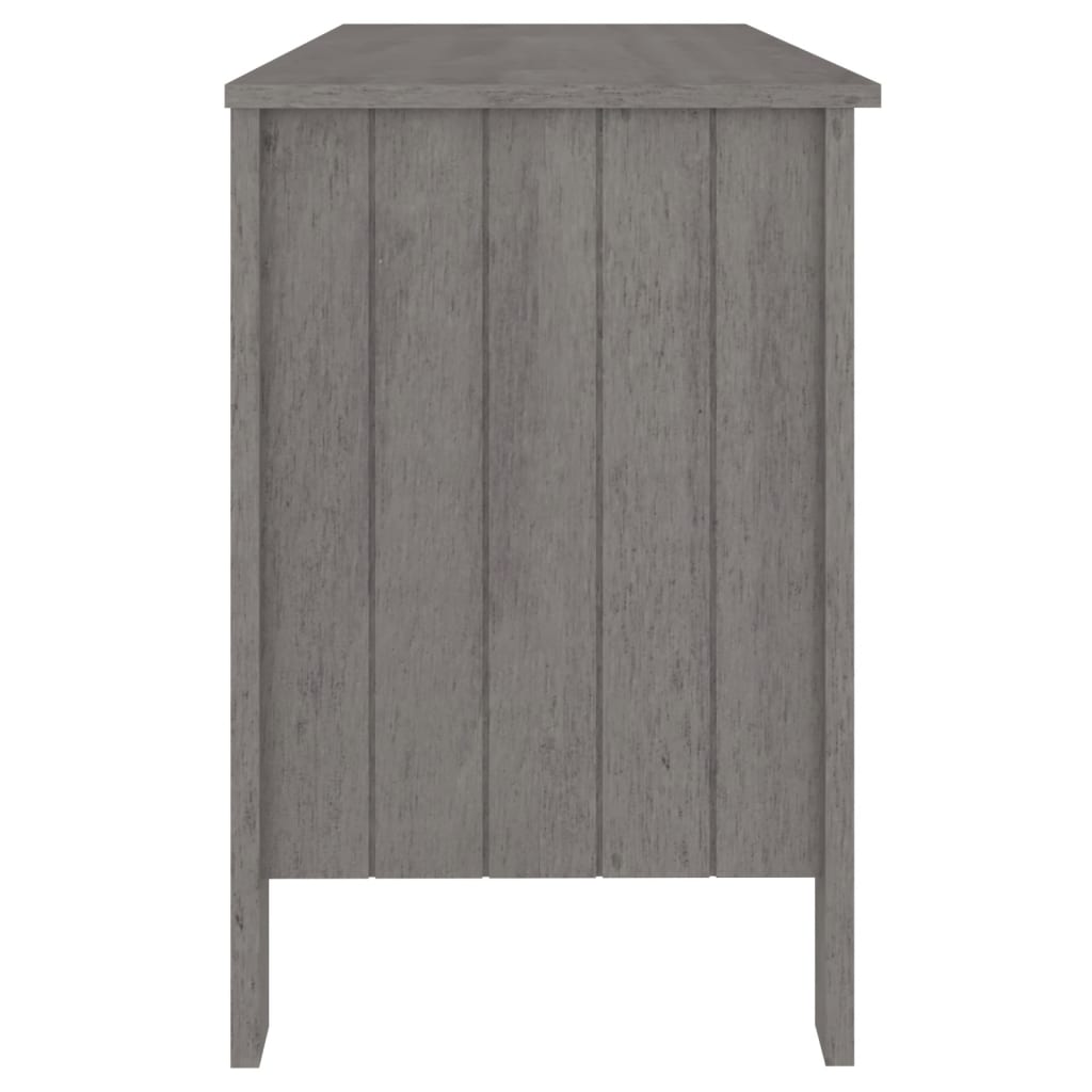 Desk HAMAR light grey 113x50x75 cm solid pine wood