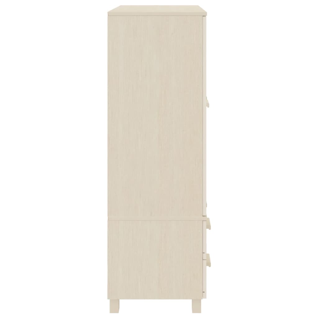 Kleiderschrank HAMAR Honigbraun 99x45x137 cm Massivholz Kiefer