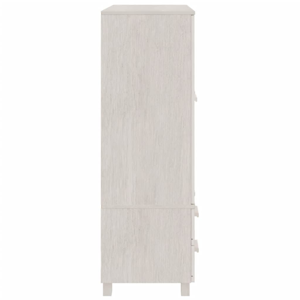 Armoire HAMAR Blanc 99x45x137 cm pin massif