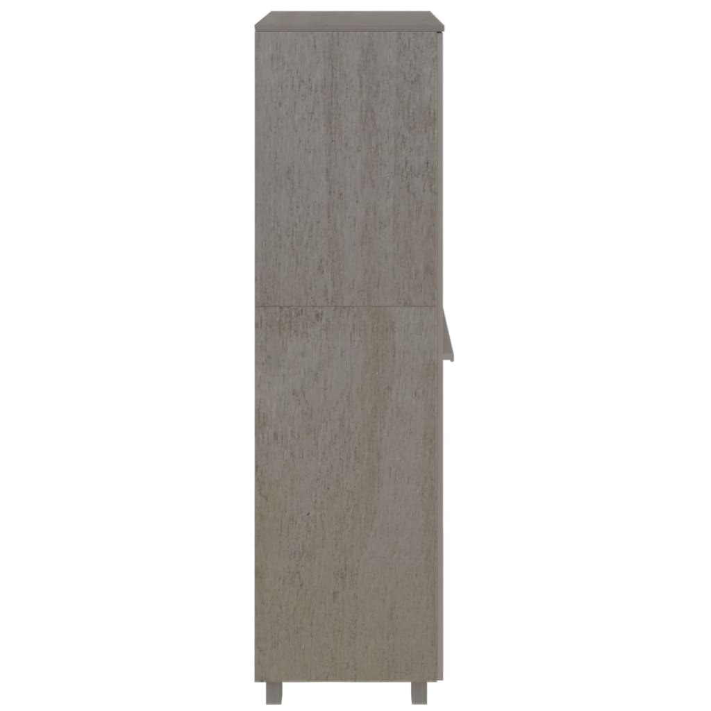 Wardrobe HAMAR light grey 89x50x180 cm solid pine wood