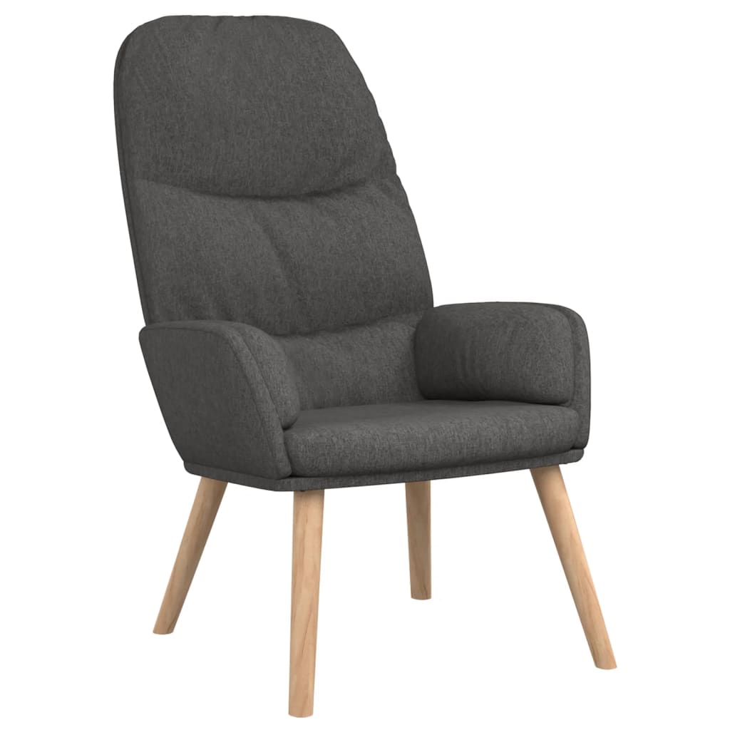 Fauteuil de relaxation tissu gris foncé