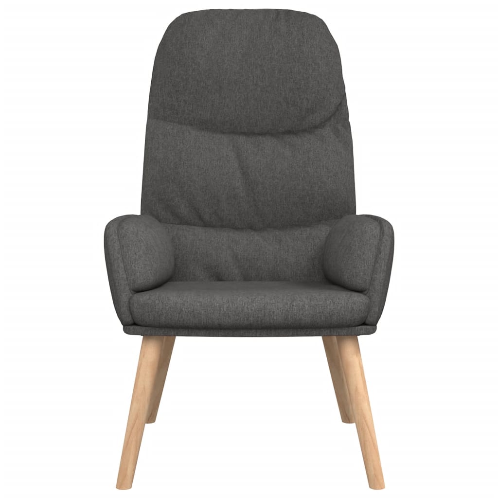 Fauteuil de relaxation tissu gris foncé
