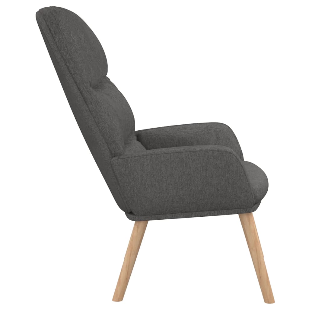 Fauteuil de relaxation tissu gris foncé