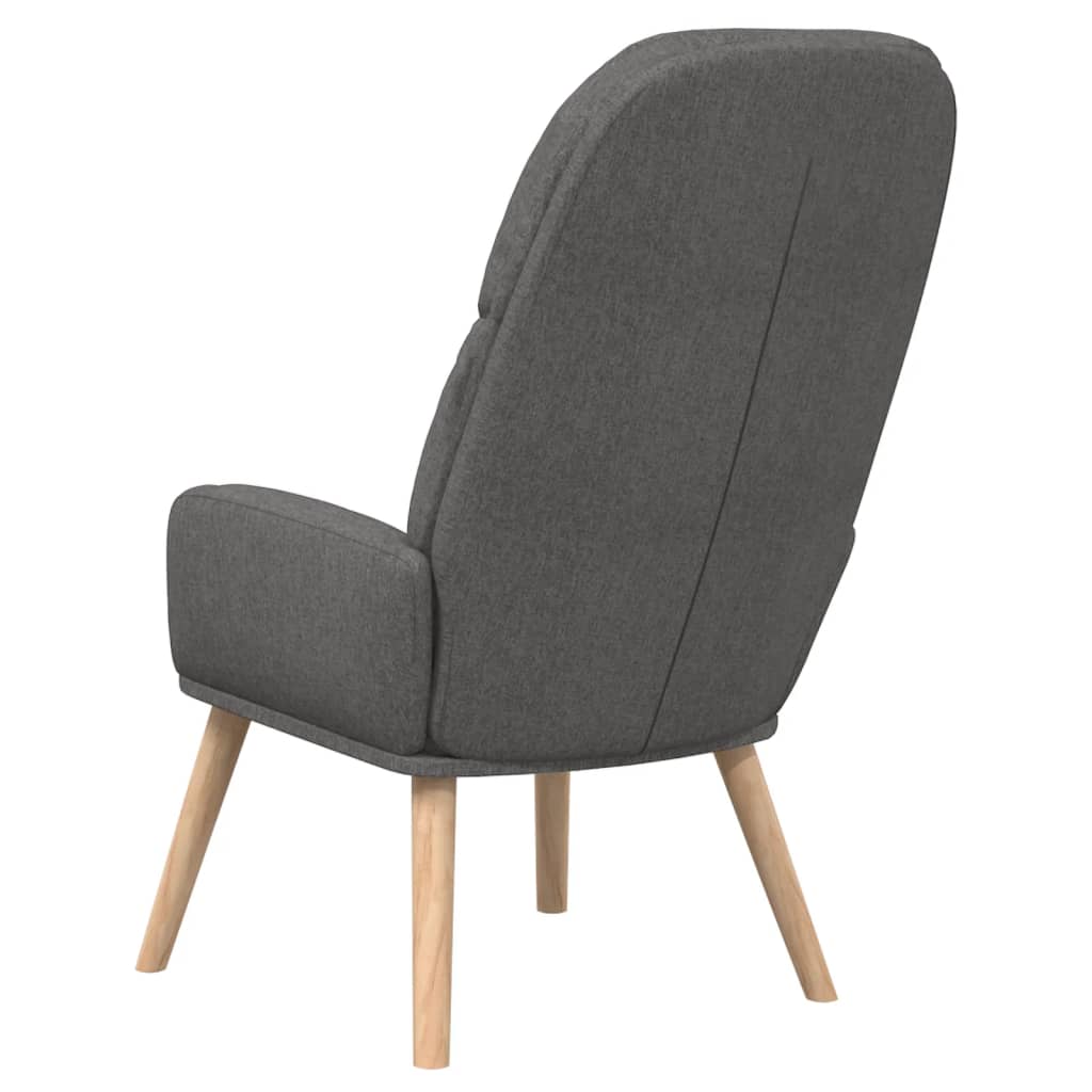 Fauteuil de relaxation tissu gris foncé