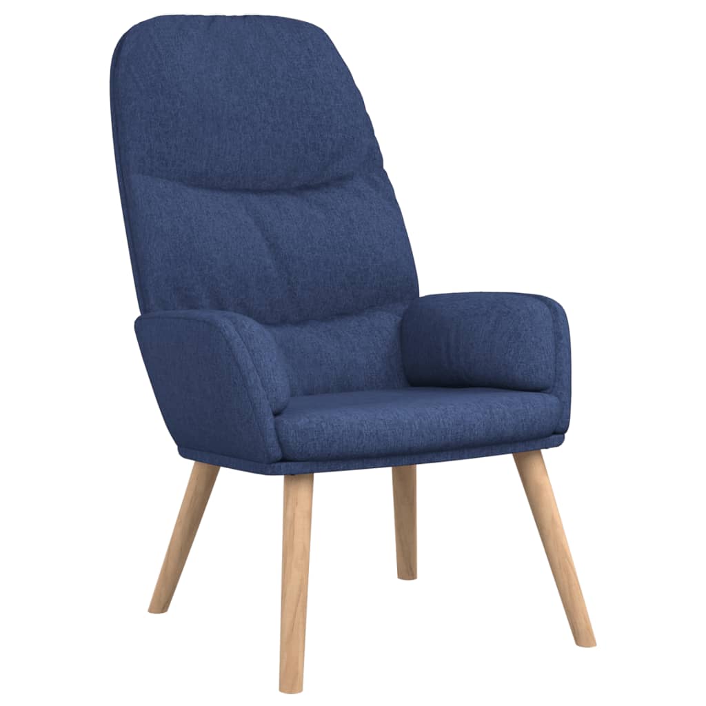 Fauteuil relax en tissu bleu