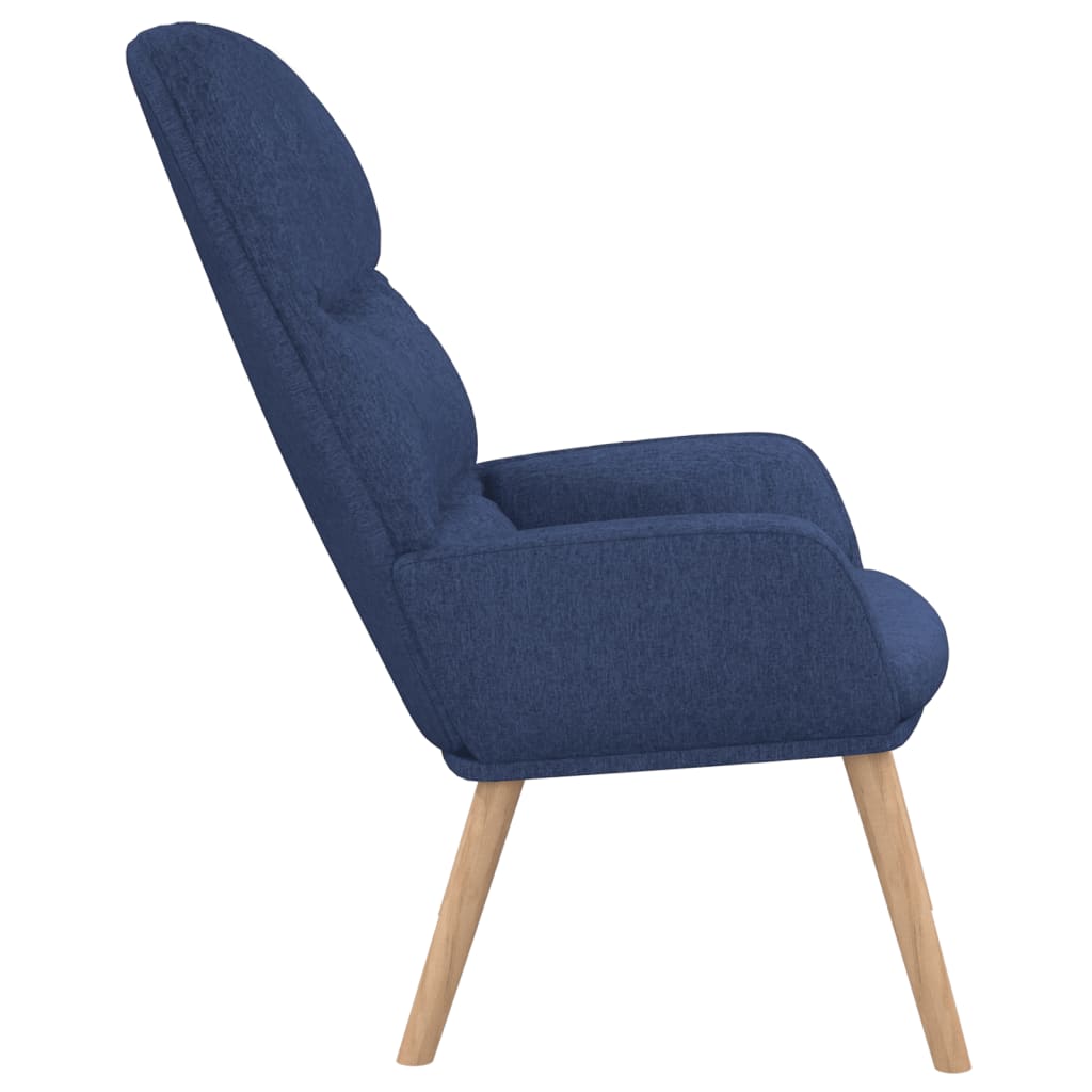 Fauteuil relax en tissu bleu