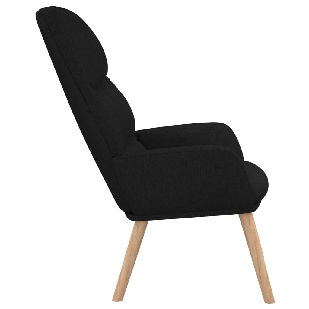 Fauteuil de relaxation tissu noir
