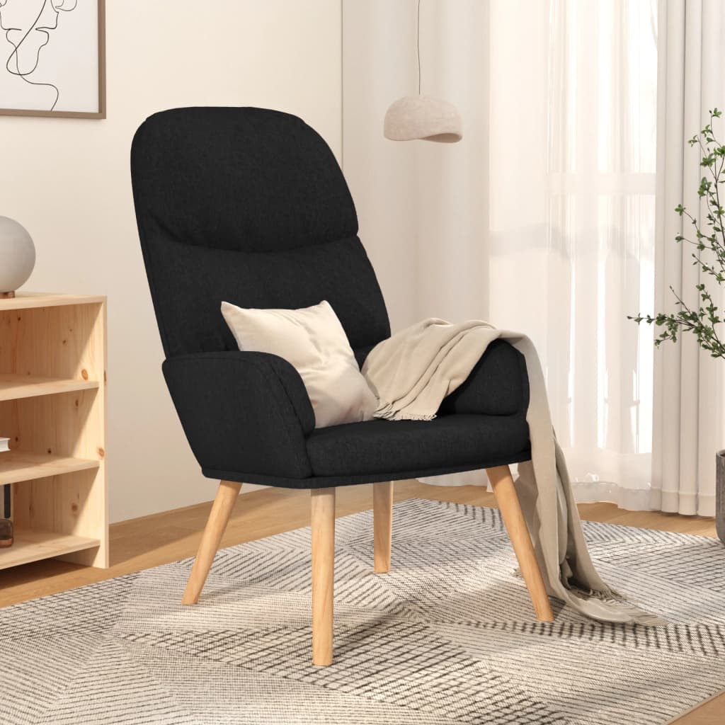 Fauteuil de relaxation tissu noir
