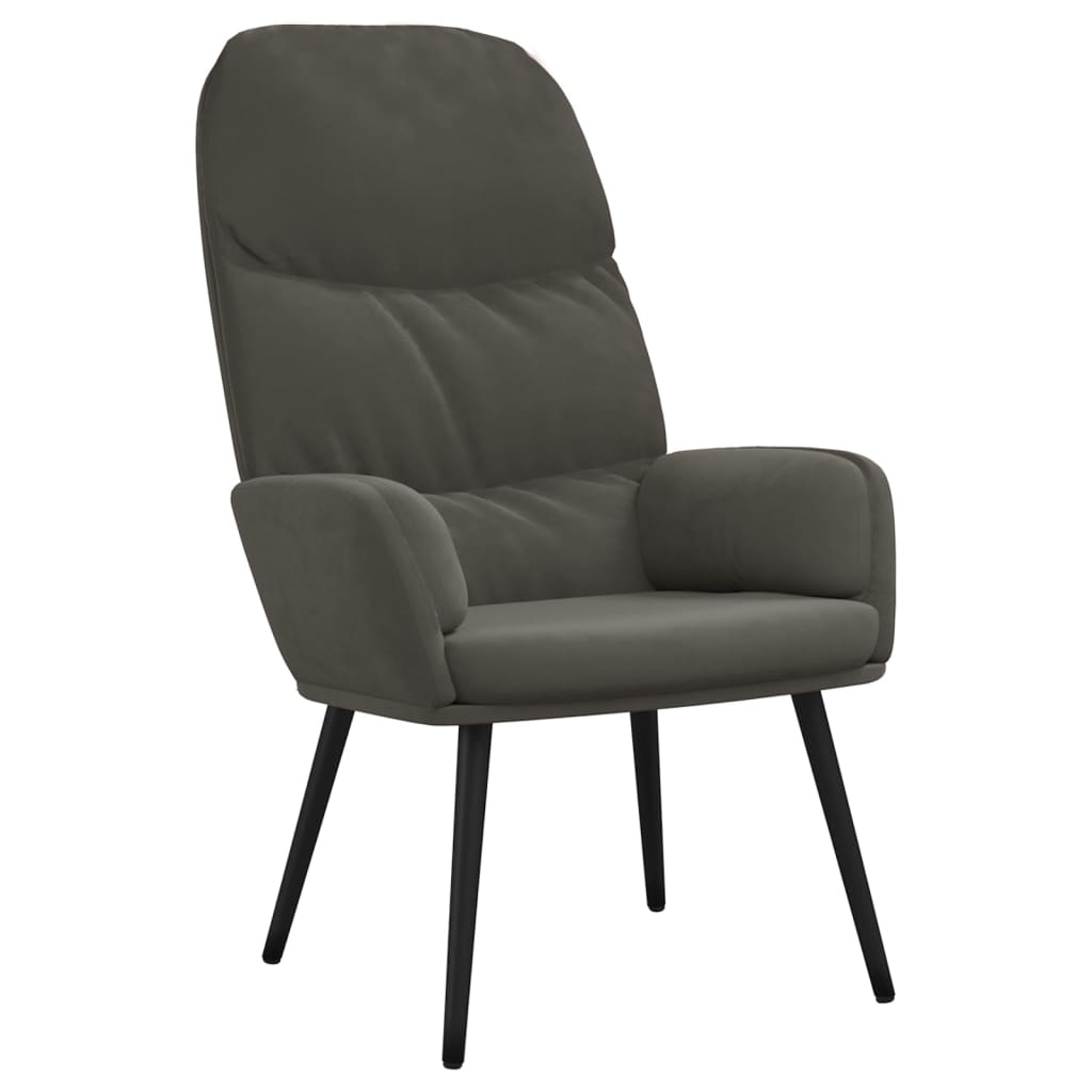 Relaxsessel Dunkelgrau Samt