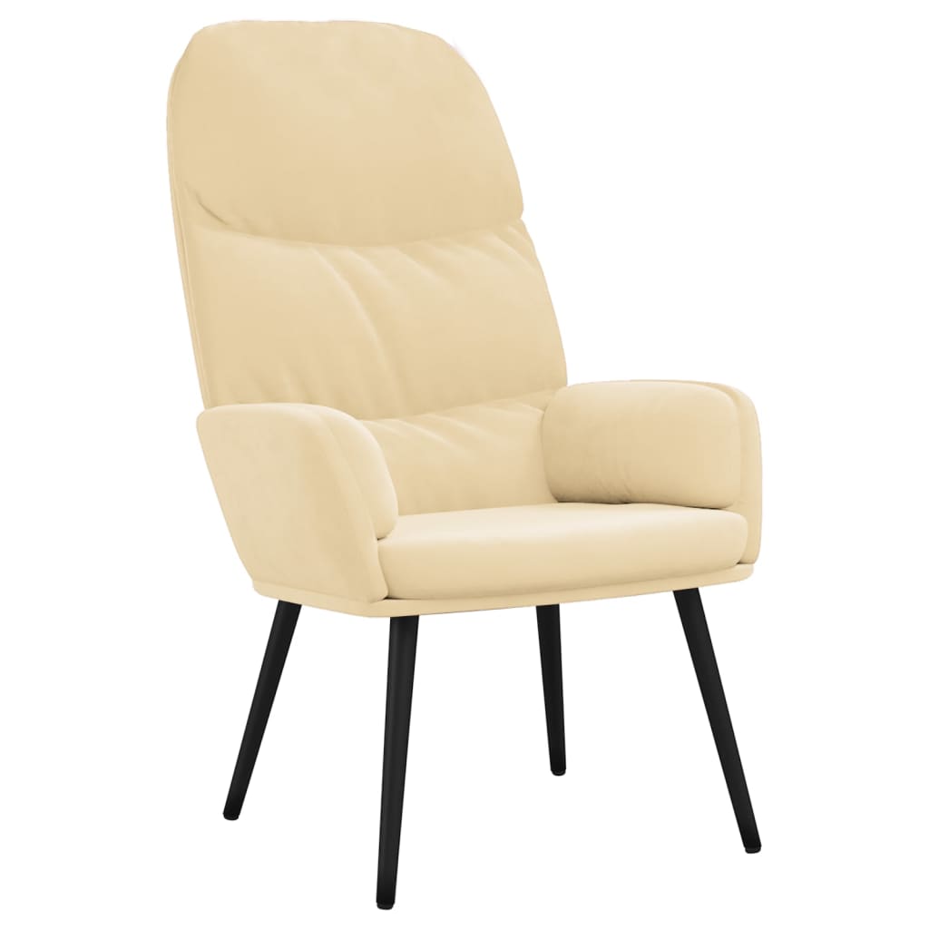Relaxsessel Cremeweiß Samt