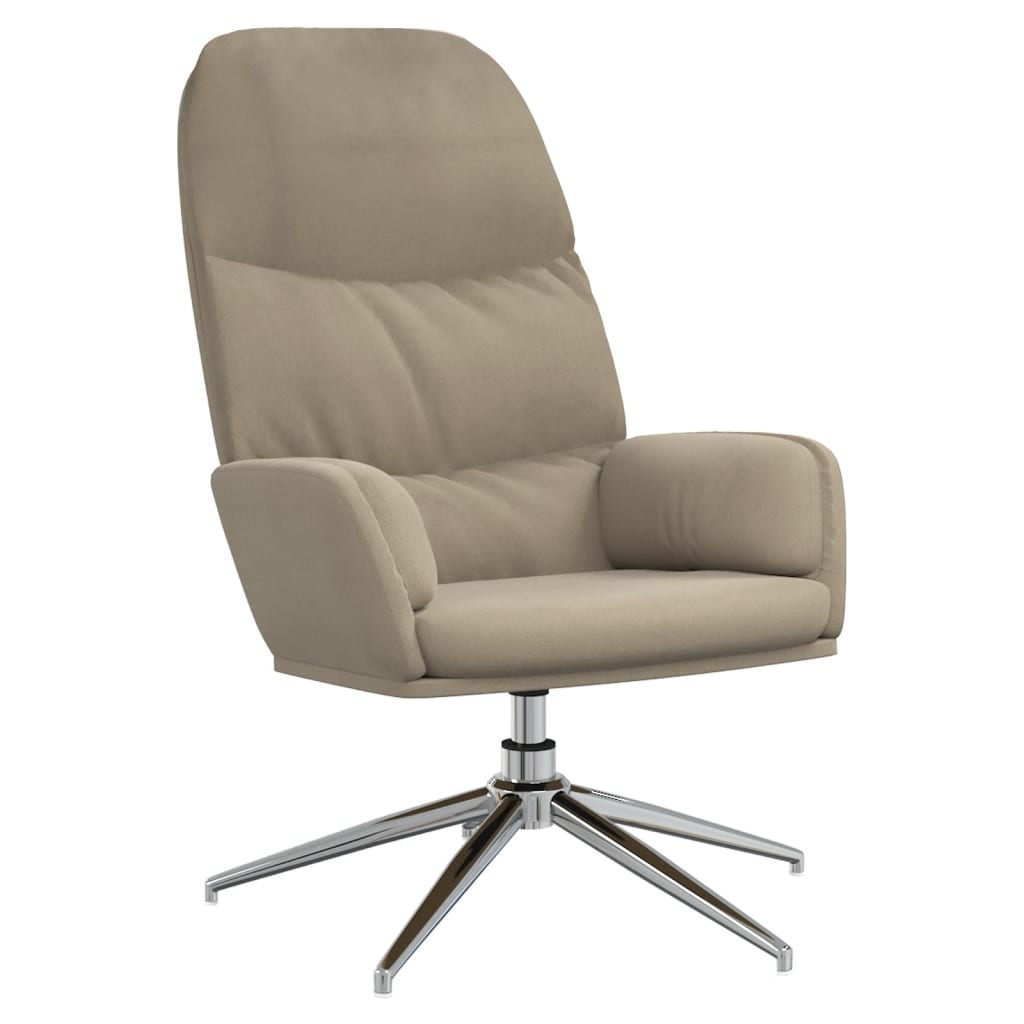 Relaxsessel Hellgrau Wildleder-Optik