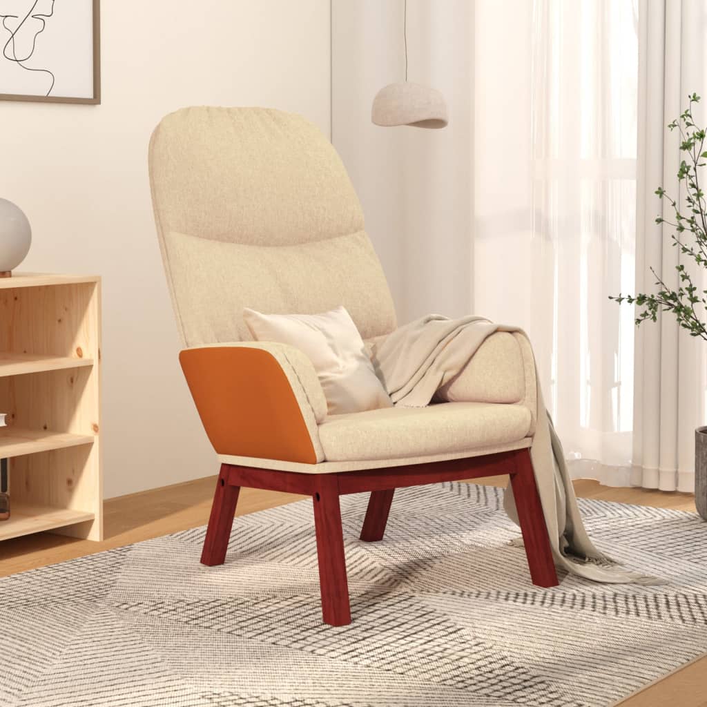 Relaxsessel Creme Stoff