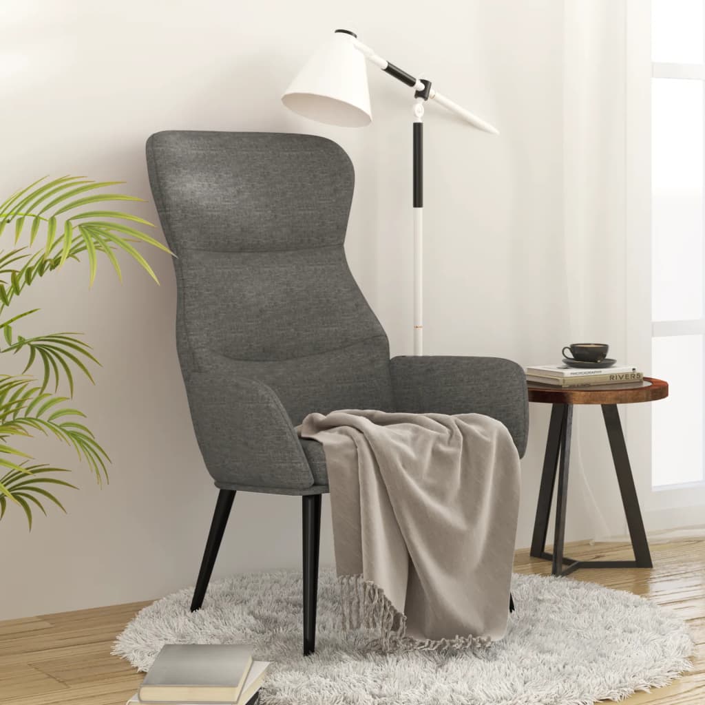 Fauteuil de relaxation tissu gris clair