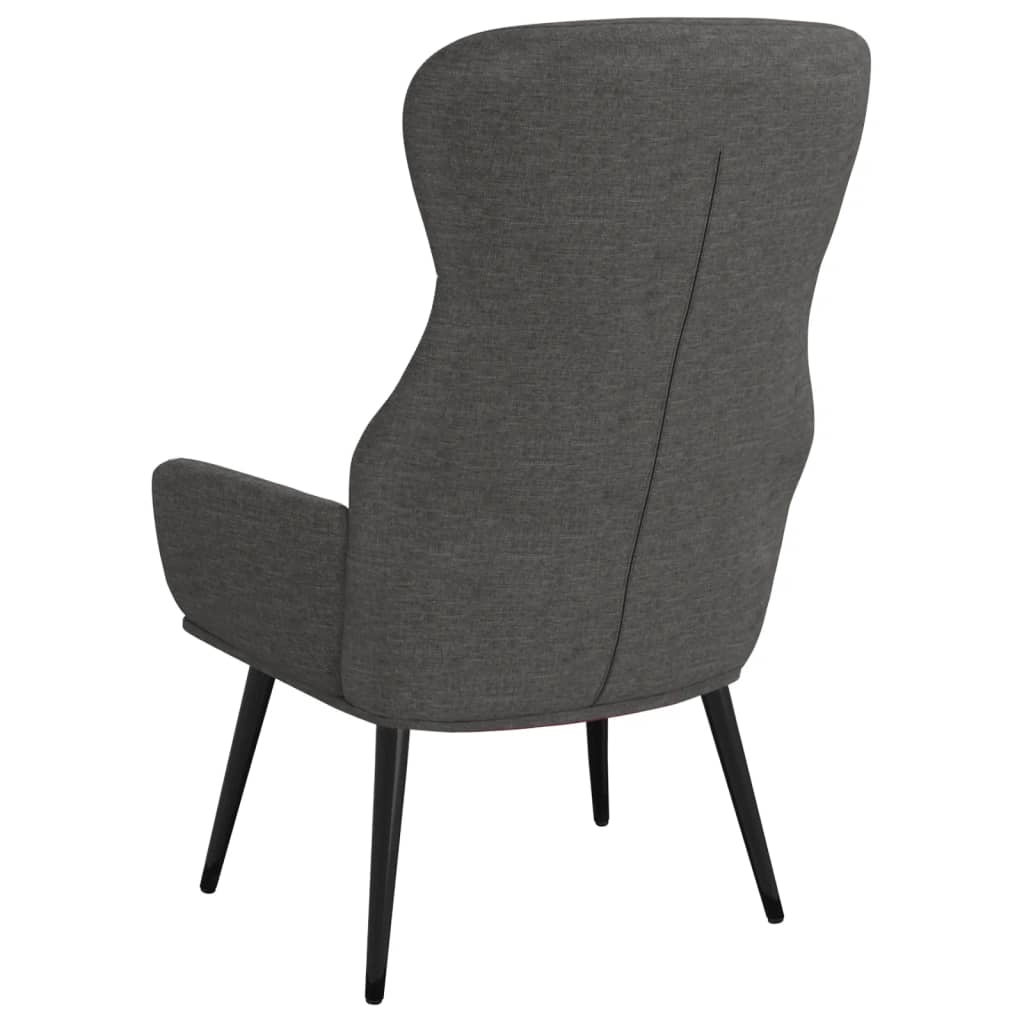 Fauteuil de relaxation tissu gris foncé