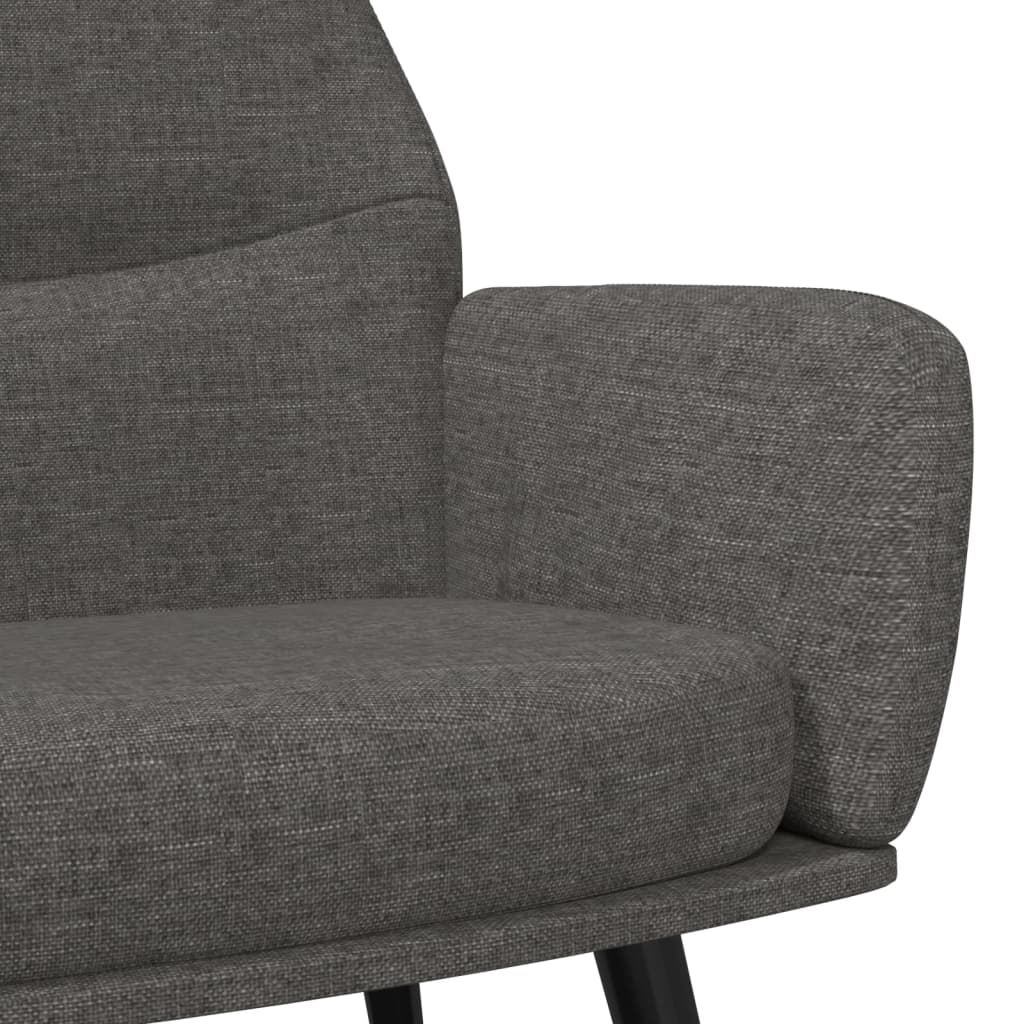 Fauteuil de relaxation tissu gris foncé