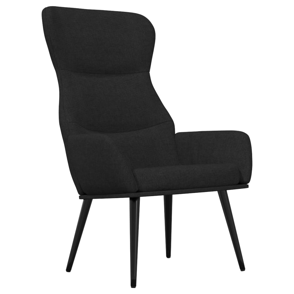 Fauteuil de relaxation tissu noir