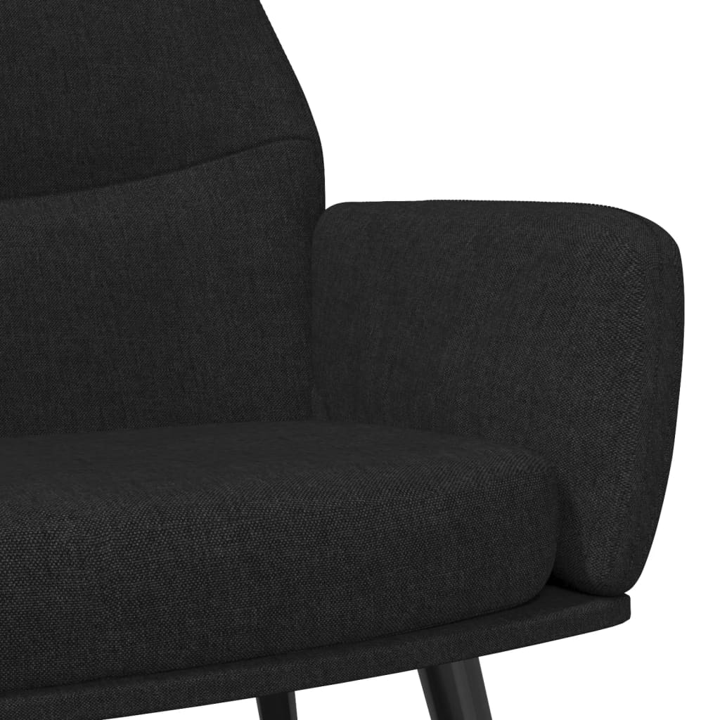 Fauteuil de relaxation tissu noir