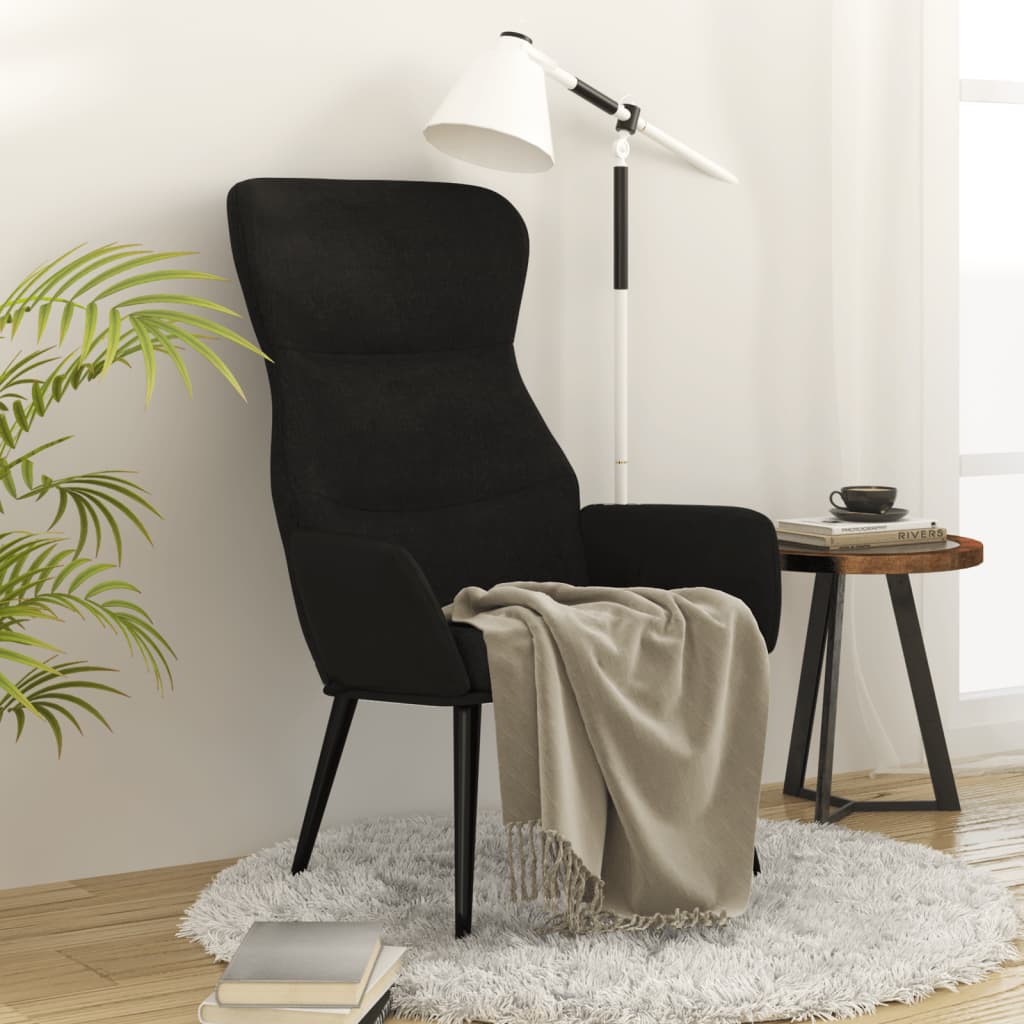 Fauteuil de relaxation tissu noir