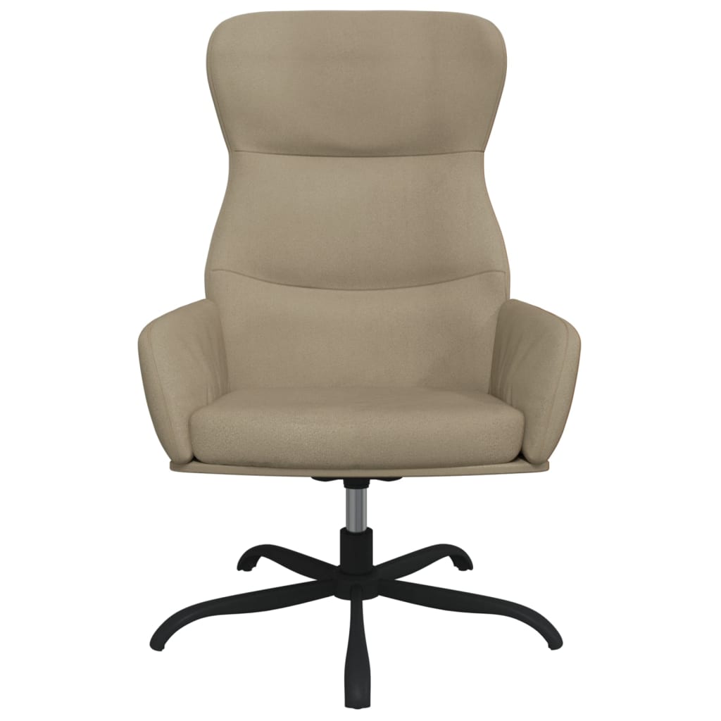 Relaxsessel Hellgrau Wildleder-Optik