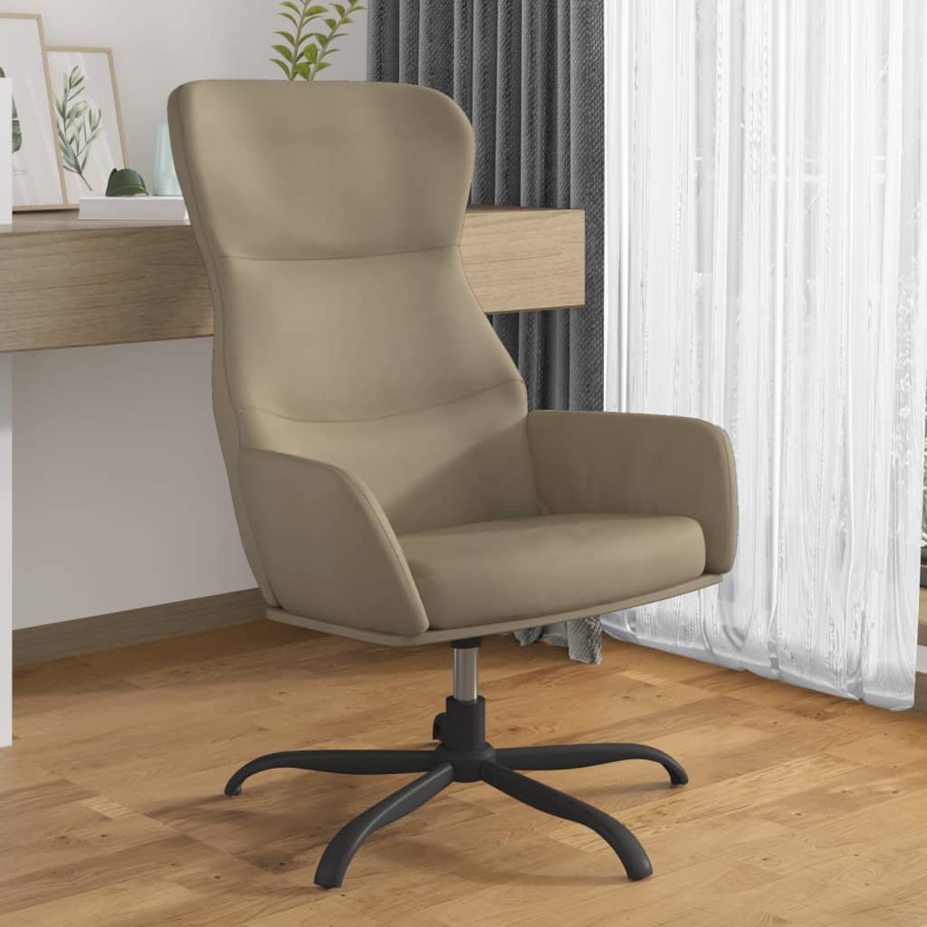 Relaxsessel Hellgrau Wildleder-Optik
