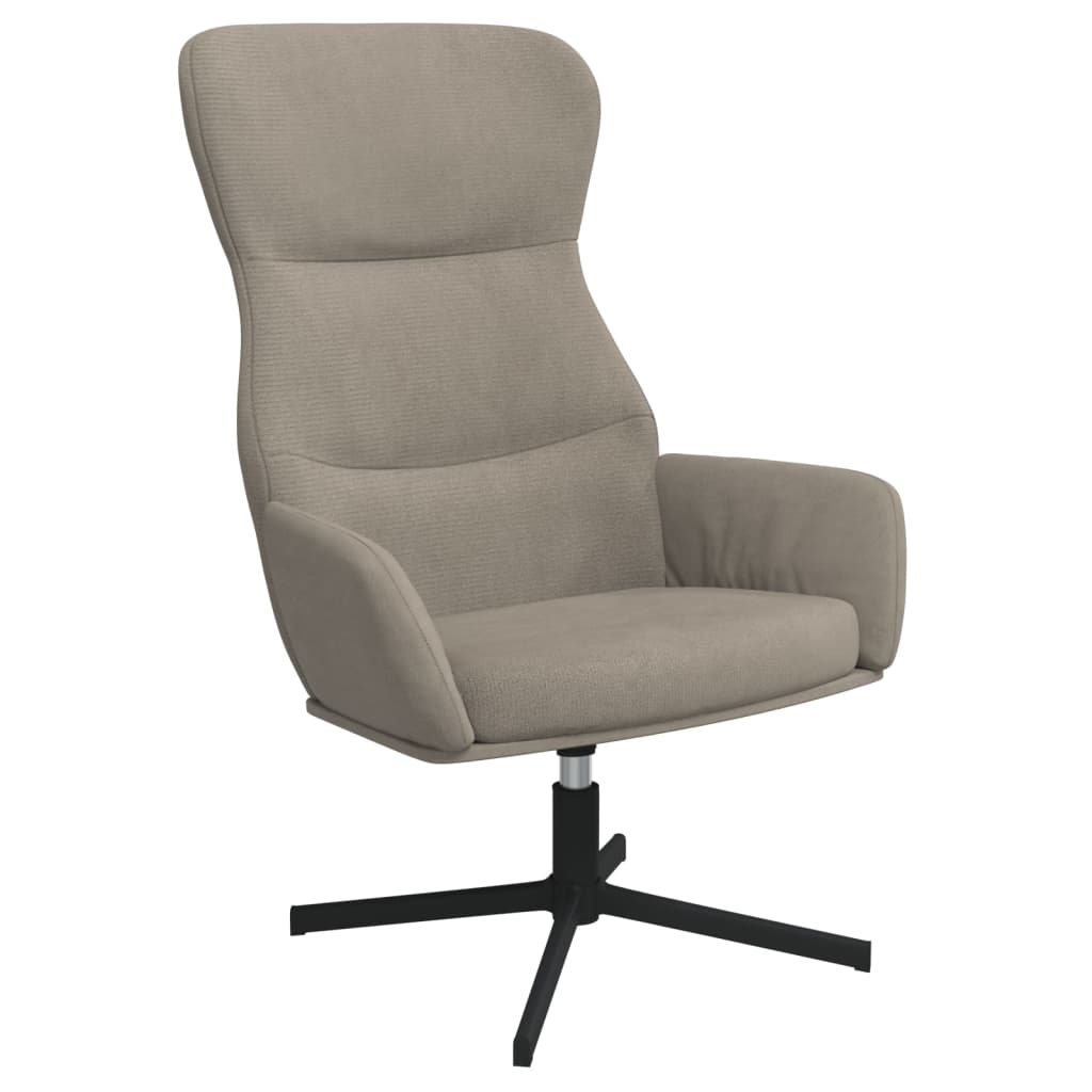 Fauteuil de relaxation velours gris clair