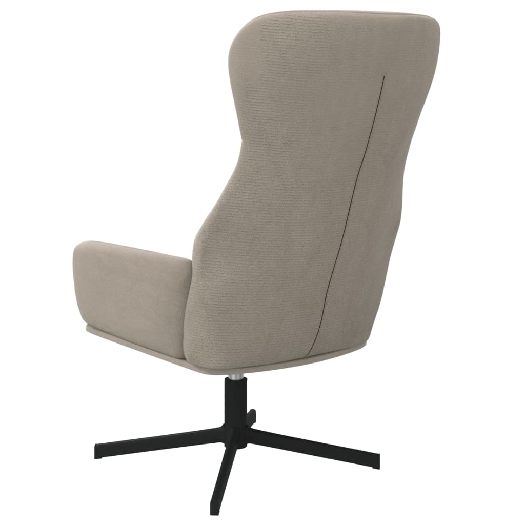 Fauteuil de relaxation velours gris clair